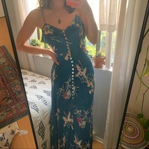 Urban Outfitters Blue Floral Maxi Dress